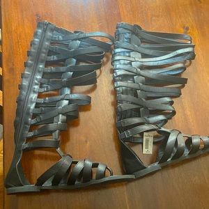 Torrid wide calf black gladiator sandals